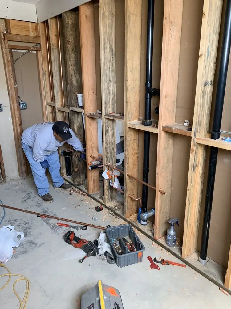 Commercial rough-in plumbing for Gas Line Repair in Leonardo